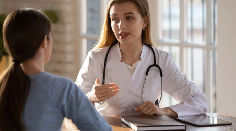 Mental Health Diagnosis - Doctor evaluating a teen patient for OCD at Artemis Adolescent Healing Center