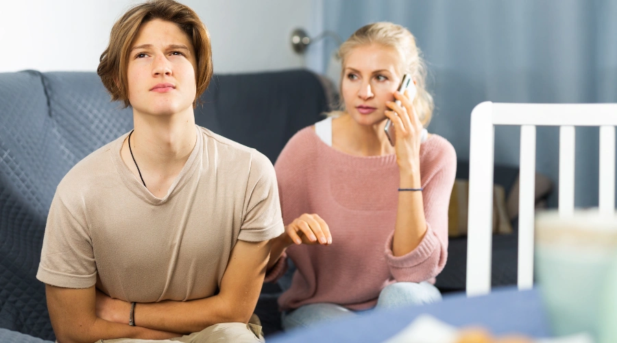 Image of a parent seeking emergency crisis help for a defiant and struggling teenager