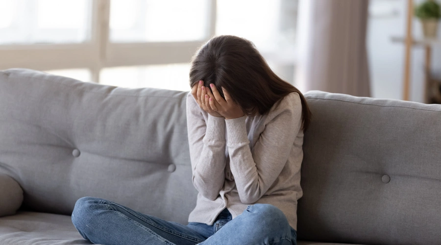 Image of a teenager shutting down and dissociating when overwhelmed by intense emotions